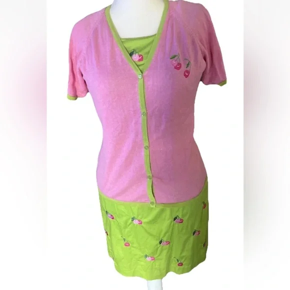 Island Influences Cherry Dress & Cardigan 10 - Picture 1 of 16